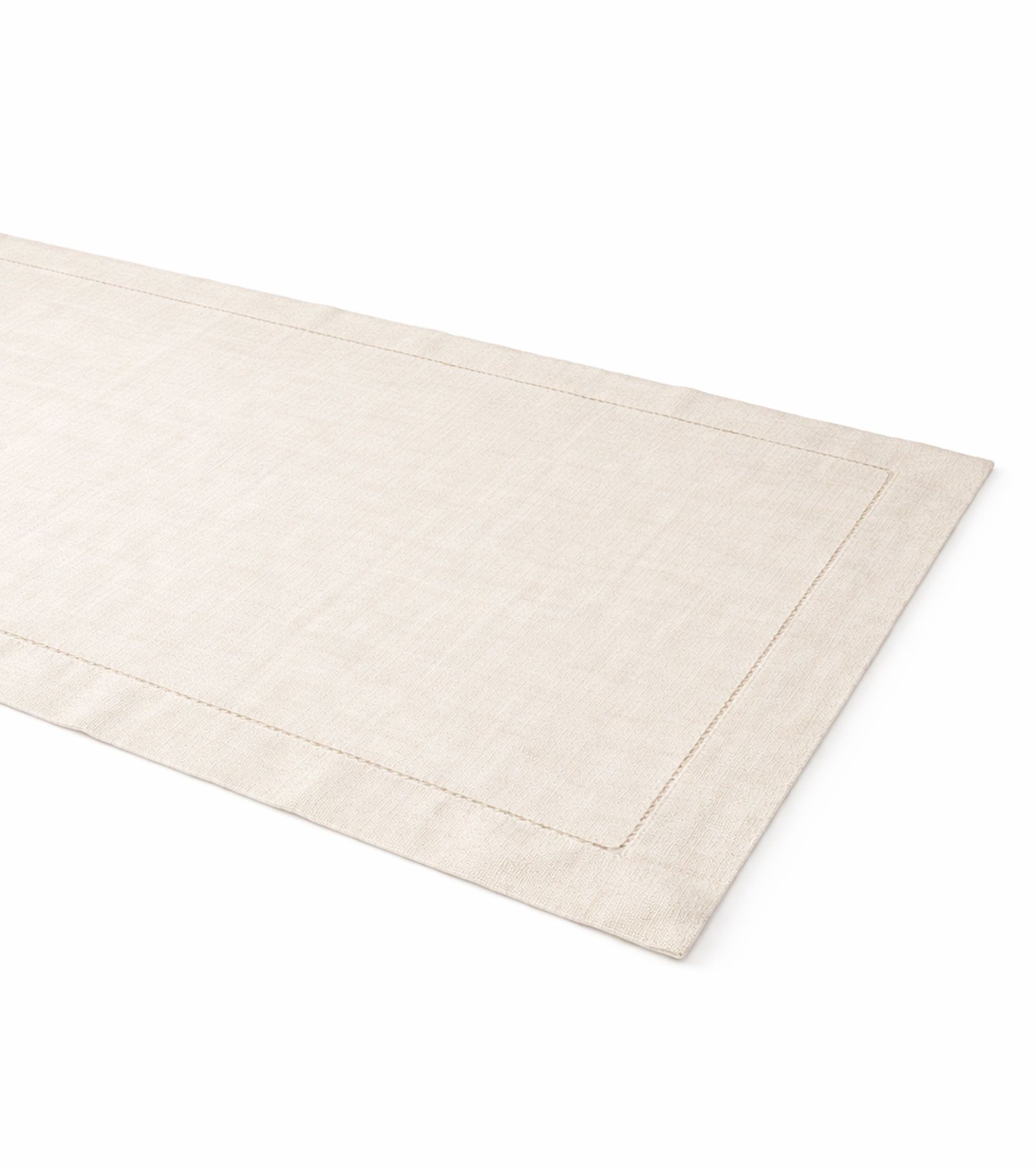 Comprar Mantel de algodón rústico crudo 150×250 con dobladillo ancho para mesa de 6/8