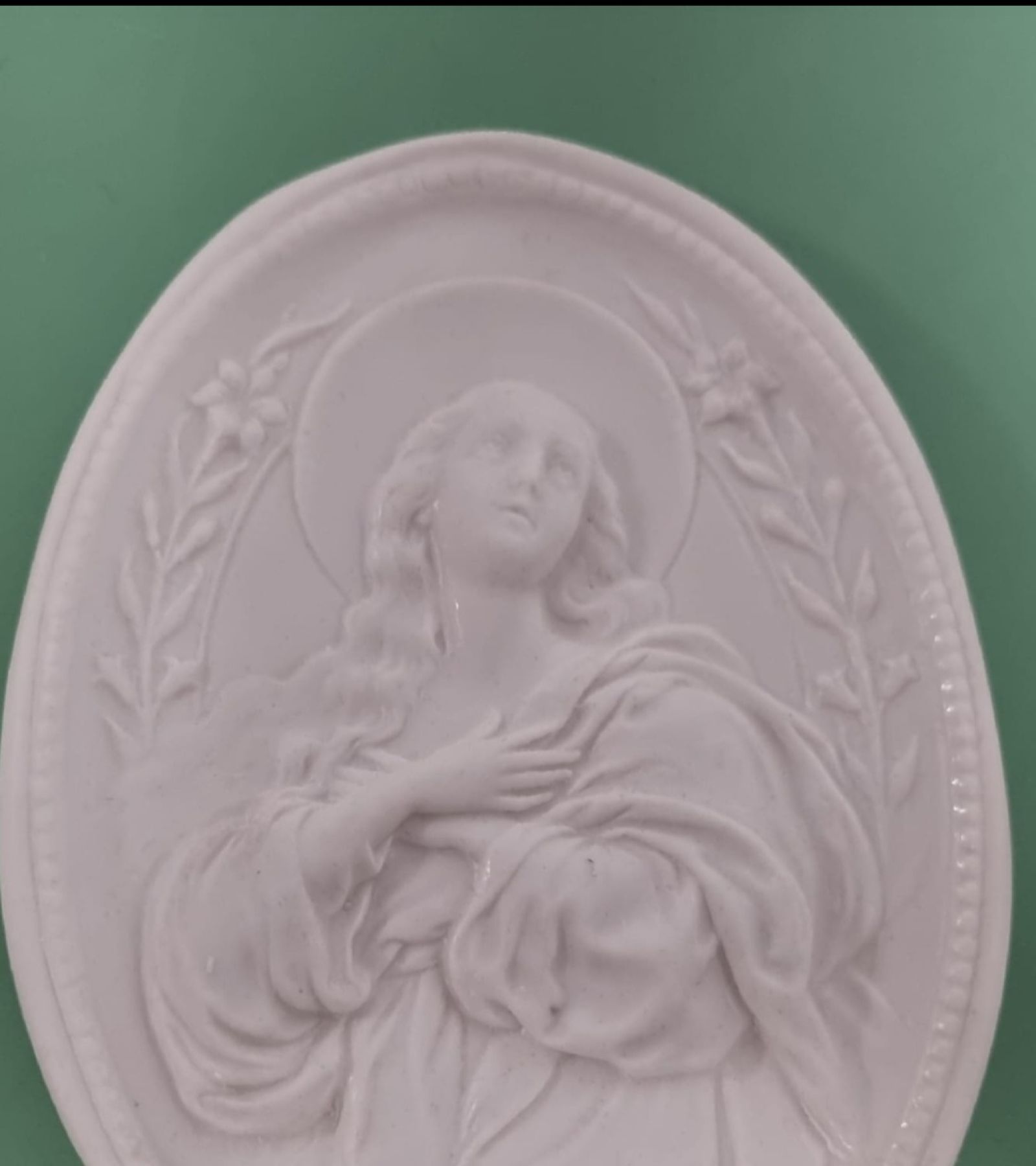 Comprar Virgen Inmaculada para Pared en Polvo de Alabastro