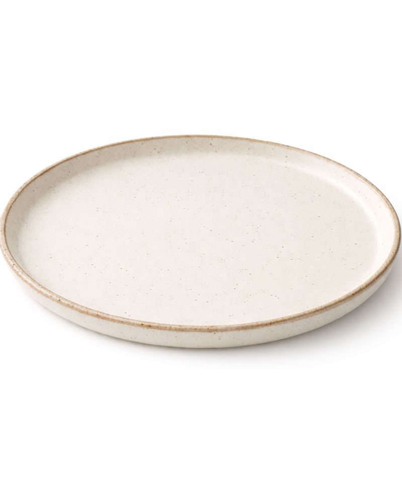 Bandeja de cerámica artesanal arena 28 cm para centro de mesa o recibidor