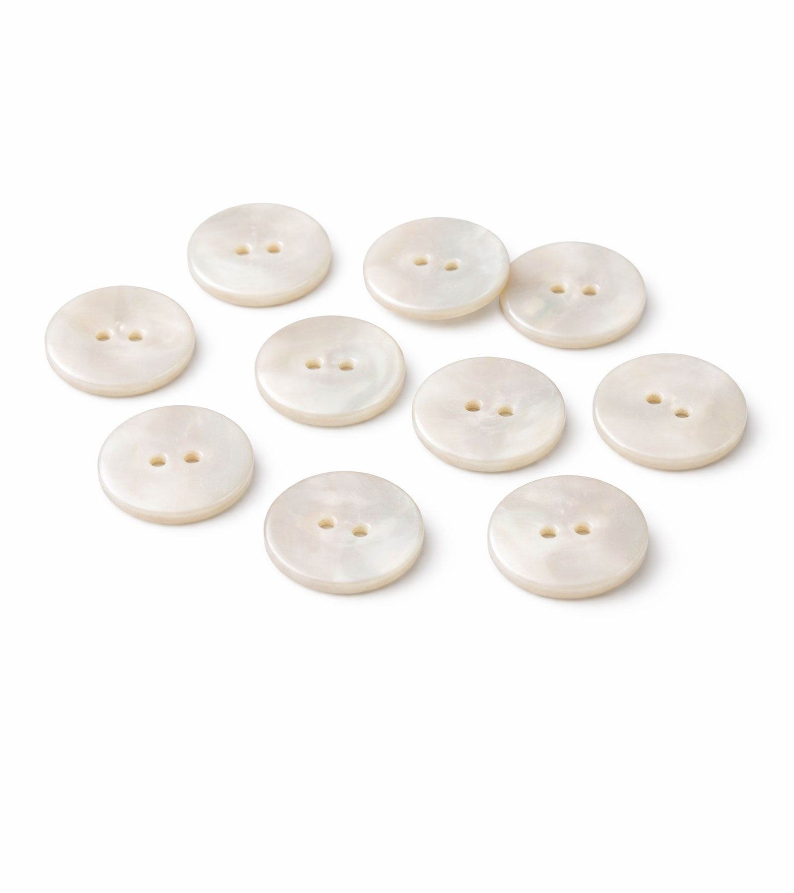 Comprar Botón de nácar natural 20 mm blanco perla pack 10 unidades para confección